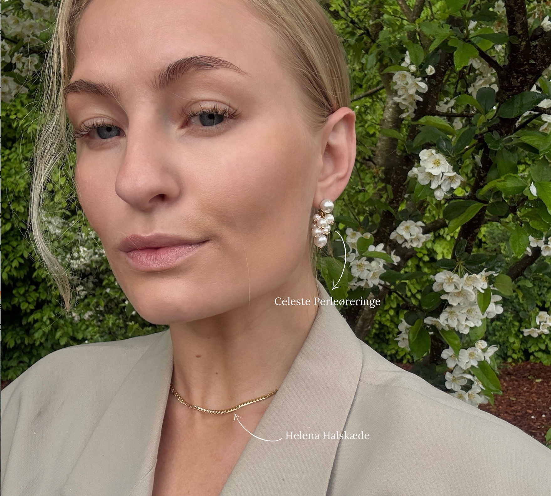 Celeste Perleøreringe