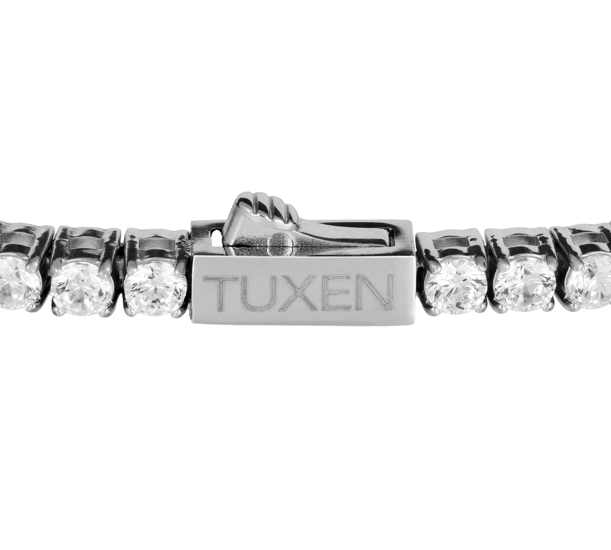 Klassisk Tennisarmbånd i sølv fra TUXEN STUDIO - vandfast smykke nws cubic zirkonia sten. 